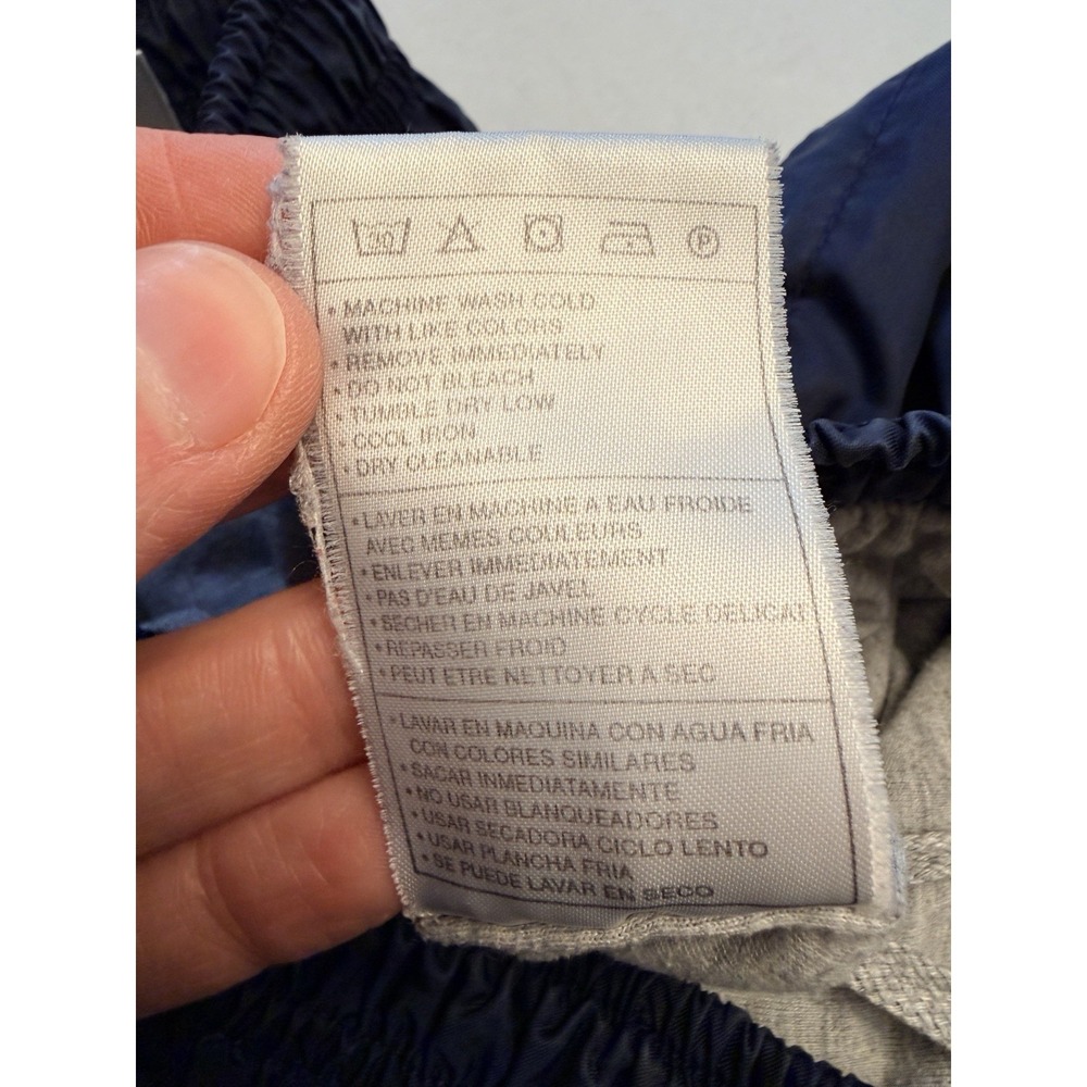 Vintage 90s Nike Windbreaker Track Pants Men's Size M Navy Blue Ankle Zip Nylon - Picture 9 of 13